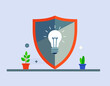 © Fefey - Protecting Innovation Shielding Ideas with a Modern Light Bulb Concept Illustration