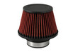 © PNG Kingdom  - Red cone air filter for car engine performance and cold air intake system on transparent background