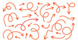 © Propakages - Hand drawn doddle red arrow icon set.