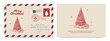 © BrandPacks - Christmas Postcard Template with Vintage Airmail Style for Printable Greetings Cards & Wish Lists