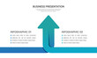 © Inactive - 2 Way Path to Business Growth Infographic. Upward Arrow Success Concept. Presentation, Brochure and Banner. Vector illustration.
