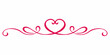 © Bipul - Elegant pink heart swirl border design with flourishes on white background