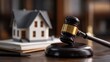 © setiadio - Real estate auction with gavel and model house