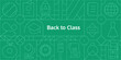 © Bivuti - Back to class green geometric background with school icons and text