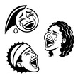 © vaijan - Three diverse faces laughing hysterically with tears of joy