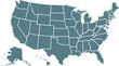 © fashanbd - USA map with states isolated on a white background. Vector illustration of the map of the United States of America, AI-Generated Vector