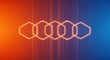 © Mr. Stocker - Abstract molecular structure with neon glow. Digital network connection concept. Futuristic technology banner with orange and blue contrast. Synergy and data flow visualization