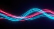 © yuwaree - Dynamic digital abstract background showing flowing electric light trails creating a rhythmic pulse and high energy wave patterns ,motion ,pattern ,modern
