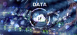 © Funtap - DATA internet concept. Universal background for presentation. Blurred server room background