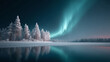 © SolaruS - A mesmerizing landscape of a frozen lake reflecting the ethereal aurora borealis, highlighting winters magic and serene beauty. Ideal for travel, nature or inspirational themes.