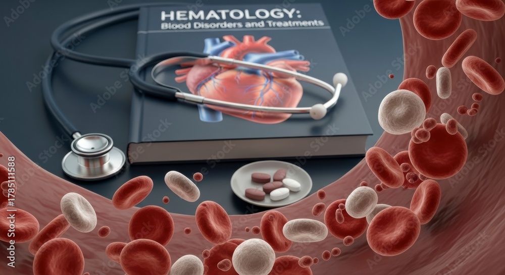 Fotografie Hematology study: The intricate details of hematology unfold ...