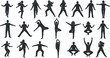 © vadymstock - Dynamic silhouette vector illustration set of people in various dance poses and movements for fitness and lifestyle design projects
