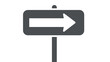 © Slam_gallery - A dark gray signpost with a white arrow pointing right