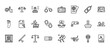 © Digital Bazaar - 24 set of outline web law and justice icons such as civil rights, employment, tax law, counsel, recorder vector thin icons for report, presentation, diagram, web design, mobile app