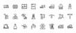 © Digital Bazaar - 24 set of outline web construction icons such as garden fence, derrick with ball, derrick with load, backhoes, stopcock vector thin icons for report, presentation, diagram, web design, mobile app