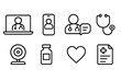 © Pointer Marker - Healthcare and telemedicine line art icon set. Medical outline icons for apps and sites
