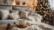 © Quantum Vistas - Cozy winter coffee moments home lifestyle scene warm environment indoor perspective comfort and joy
