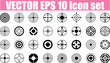 © Adobe worker  - Collection of black and white crosshair and target icons in various designs Modern Icon Set for UI UX and Digital Design vector icon set