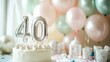 © Evon J - Elegant 40th birthday celebration with balloons and cake for special milestone event