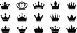 © Ammara - hand draw black crown king icon set vector design art