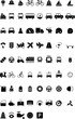 © chamath - Transportation and Vehicle Icons Set: Automotive, Travel, and Navigation Symbols