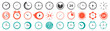 © top dog - Colorful clock and alarm icons in modern flat style. Illustrations symbolize time, deadline, and schedule