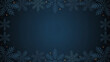 © Jarin - Dark blue snowflake border with copy space for winter designs
