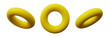 © Cangbacang - 3d Torus or Ring Yellow color, Abstract realistic rendering of 3d geometry shape object element