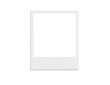 © David - Blank white Polaroid photo frame with adhesive tape on top and bottom, isolated transparent PNG for creative collage, scrapbook, or photo mockup design.
