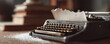 © SolaruS - Vintage typewriter with paper. Represents nostalgia, writing, author, history, creativity. Ideal for blogs, websites, or publishing visuals. Warm, rustic aesthetic.