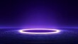 © David - High-contrast purple promotional background with circular ripple glow at the bottom and large blank area above for business presentation headline and countdown, clean marketing template concept