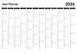 © DashaKurinna - 2026 Year planner. Wall calendar design template. Horizontal annual worldwide printable wall planner, diary, activity template - with dates, days of the month and space for personal notes. - Vector