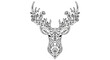 © studo - Elegant deer head illustration with intricate floral and geometric patterns perfect for creative
