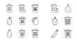 © ณภัทร วงค์มาวิวัฒน์ - Recycle Icon Set: A collection of simple, clean, and modern icons. Designed for various waste management and environmental themes, ideal for design projects and informative content.