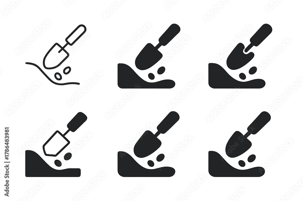 Planting Seeds Logos. Planting seeds. Icon set. Set Logo of Planting ...