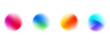 © halwani - Set color circle gradient noise gradation. Abstract colorful watercolor blur mesh on isolated transparent background