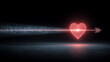 © Your Hand Please - Cupid’s arrow reimagined as a glowing data beam symbolizing the fusion of love and technology blending emotion with digital connection and futuristic romance energy
