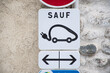 © EVA CARRE - French road sign indicating electric vehicle charging station