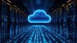 © RONNY - Futuristic server room with glowing cloud symbol