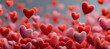 © Daniel - Valentines day background banner - abstract panorama background with red hearts - concept love