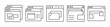 © Sala - Five linear icons representing browser window interfaces