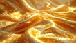 © DreamGrid - Golden satin folds shimmer with glitter on a dark surface—evoking luxury, softness, and the choreography of texture, light, and the quiet tension between elegance and movement.