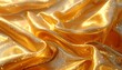 © DreamGrid - Golden satin folds shimmer with glitter on a dark surface—evoking luxury, softness, and the choreography of texture, light, and the quiet tension between elegance and movement.