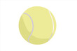 © Bundi - Bright yellow tennis ball with white seam isolated on white background