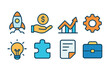 © BlaBla Car - Business and finance icon set. Flat style for economy, data analytics, startup