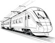 © Arttn - High Speed Train Line Art Illustration