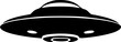 © Mom - Minimalist UFO flying silhouette vector for futuristic and galaxy concept