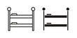© Hunt - Bunk bed icon illustration, thin line vector, web design sign,