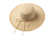 © Sean - Elegant straw sun hat with bow isolated PNG, fashionable summer headwear for beach vacation and sun protection on transparent background