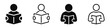 © Comauthor - Reading book icon set. Reader, education, learning, learn. Read book symbol on white background - stock vector.